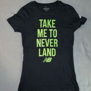 EUC New Balance RunDisney “Take me to Neverland” shirt